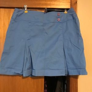 St Johns Bay Pleated Tennis Skort Light Blue sz 14